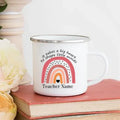 Axyaa Custom Teacher Name Enamel Mug Handle Drinkware Gift