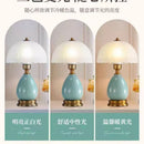 Axyaa Ceramic Induction Table Lamp LED Lights Retro Bedroom Decor Bedside Lamp