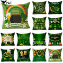 Axyaa Green Clover Pattern Pillowcase for St. Patrick's Day - 40/45/50cm