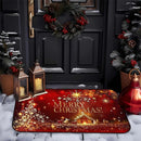 Axyaa Merry Christmas Welcome Door Mat - Non-Slip, Absorbent for Home, Bathroom & Kitchen