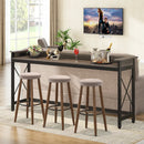Axyaa Extra Long Sofa Table with Outlets and USB Ports