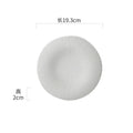 Axyaa Frosted Striped Ceramic Shallow Plate - Creative Tableware for Molecular Cooking