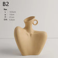 Axyaa Ceramic Human Vase Home Decoration Flower Pot Living Room Accessory