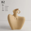Axyaa Ceramic Human Vase Home Decoration Flower Pot Living Room Accessory