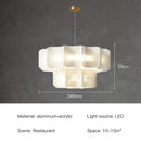 Axyaa White Acrylic Pendant Light for Dining Rooms and Living Rooms
