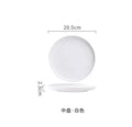 Axyaa 8-inch Ceramic Dinner Plate Set for Steaks, Vegetables, Breads, Desserts & More