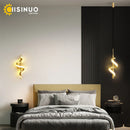 Axyaa Gold Copper LED Wall Sconce for Modern Reading Light