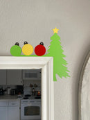 Axyaa Christmas Wooden Door Topper: Festive Holiday Home Decor for Entryways & Windows