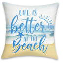 Axyaa Beach Life Pillow Covers for Sofa, Bedroom, Car - Pattern Cushion Cover