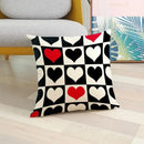 Axyaa Geometric Throw Pillow Cover Set in Red, Blue, and Gray