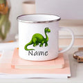 Personalized Dinosaur Coffee Cup for Kids by Axyaa - Custom Name, Birthday Party Favors