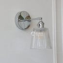 Axyaa Iron Art Glass Flower Wall Sconce with Adjustable Arm and Switch