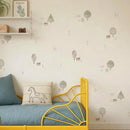 Axyaa Watercolor Floral Trees Wall Sticker Decal for Kids Nursery Room