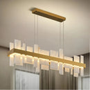 Axyaa Alabaster Marble Pendant Light Chandelier for Dining Table, Kitchen, Living Room - LED Ceiling Lamp