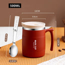 Axyaa Stainless Steel Coffee Mug with Spoon, Lid, and Handle - 500ml