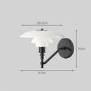 Axyaa Glass Wall Sconce Light for Bedroom with E27 Bulb