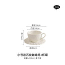 Axyaa Exquisite Ceramic Coffee Cups and Saucers Set - Kitchen Countertop Decoration