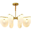 Axyaa Cream LED Chandelier for Modern Living Room and Bedroom Décor
