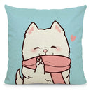Axyaa Cute Dog Pattern Pillowcase for Home Decor 45X45cm