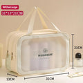 Axyaa Travel Toiletry Storage Bag: Portable PVC Organizer for Cosmetics, Toiletries & Makeup