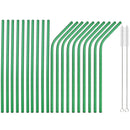 Axyaa Stainless Steel Straw Set - Straight & Curved Drinking Straws for Bar Parties