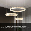 Axyaa Circular Crystal Pendant Light: Modern, Luxury, and Atmospheric for Living Room