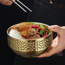 Axyaa Double Layer Stainless Steel Rice Bowl - Golden Ramen Bowls