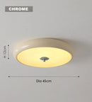 Axyaa Circular LED Ceiling Light Fixture for Bedroom, Living Room, Study - Bauhaus Retro Design