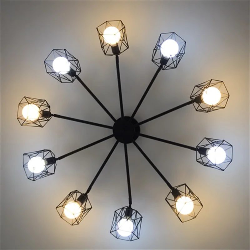 Axya Vintage Cage Ceiling Light Chandelier for Kitchen Bedroom Living Room