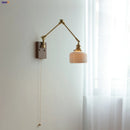 Axyaa White Ceramic LED Wall Lights Rotatable Bedside Lamp