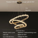 Axyaa Crystal Pendant Ring Chandelier for Luxury Interior Decor