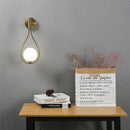 Axyaa Luxury Gold Glass Ball Wall Light Sconce for Living Room Bedroom Aisle