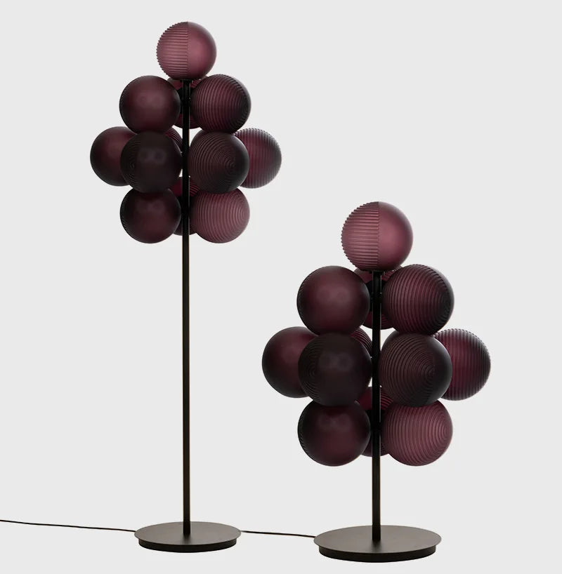 Nordic Stella Grape Floor Lamp by Axyaa: Modern Glass Bubble LED Fixture for Home Decor