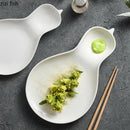 Axyaa Irregular Ceramic Dinner Plate for Restaurant Specialty Tableware