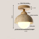 Axyaa Yellow Travertine LED Ceiling Lamp - Modern Natural Stone Ceiling Lights