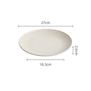 Axyaa Beige Striped Ceramic Plate Set for Molecular Cuisine and Dining
