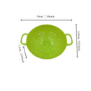 Axyaa Plastic Food Colander 6 Inch - Heavy Duty Vegetable Strainer with Double Handles