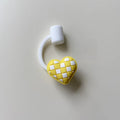 Axyaa Cute Heart Silicone Straw Covers for 7-8mm Straws