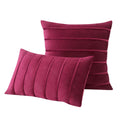 Axyaa Velvet Stripe Pillowcase for Farmhouse Rustic Christmas Decor