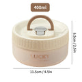Axyaa Clear Plastic Lunch Box with Handle - Microwave Safe, Leak-proof Bento Box