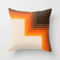 Axyaa Rainbow Tunnel Pattern Pillowcase Brown Plush Cover 45x45cm