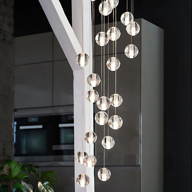 Axyaa Crystal Ball LED Chandelier for Home Living Room Kitchen Lighting