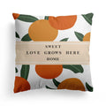 Axyaa Grid Flower Cushion Cover Orange Lemon Pillow Cover Home Decor Sofa Cushions