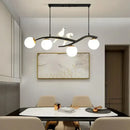 Axyaa Nordic Glass Ball LED Chandelier Dining Table Hanging Lamps