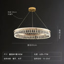 Axyaa Gold Metal Chandeliers Modern Luxury Crystal LED Hanging Lamps