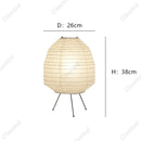 Axyaa Wabi Sabi Rice Paper Table Lamps Noguchi Inspired LED Desk Lamp