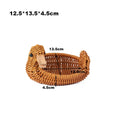 Axyaa Rattan Animal Style Fruit Plate & Tea Tray Multifunctional Storage Basket