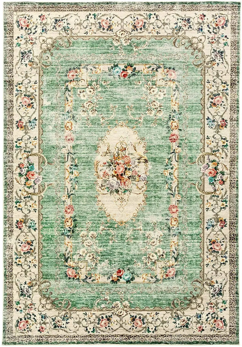 Axyaa Retro Style Large Rug - Modern Short Pile European Design for Home Decor