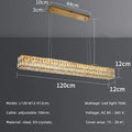 Axyaa Crystal LED Pendant Lights Steel Lustre Modern Dining Room Hanging Fixture