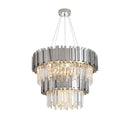 Axyaa Art Deco Crystal Tier Chandelier for Dinning Room